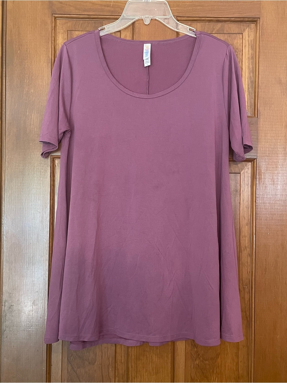 LuLaRoe Women’s Scoop Neck Short Sleeve Swing Purple Tunic‎ Modal/Poly, Size S